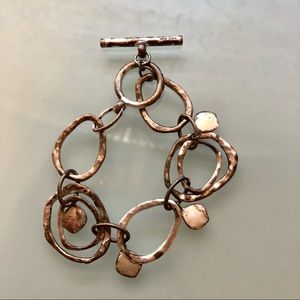 Kenneth Cole silvertone circle toggle bracelet